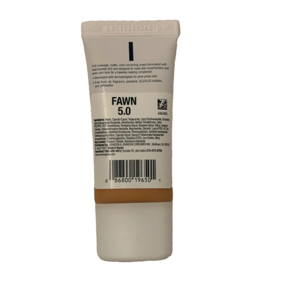 Neutrogena Clear Coverage Matte CC‎ Cream Niacinamide (b3), Fawn 5.0